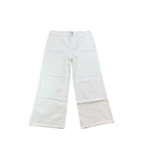 J Mclaughlin Charter Pant Womens Size 12 NWT $178 Jeans Wide Leg Cotton Stretch
